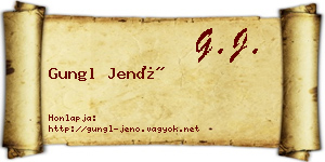 Gungl Jenő névjegykártya