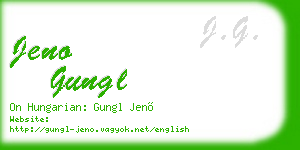 jeno gungl business card