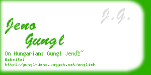 jeno gungl business card